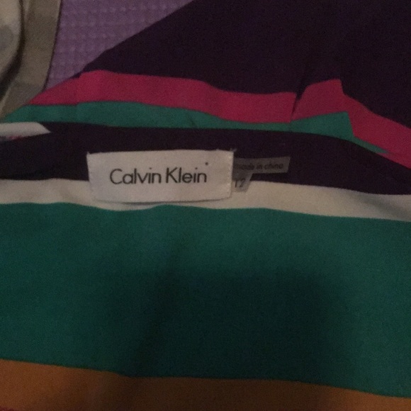 Calvin Klein Multi Color Strip dress - Picture 2 of 3